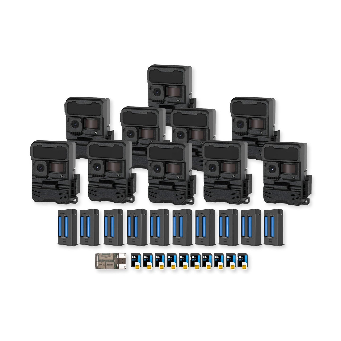 Yellowstone Y2 Black Wide Lens Camera Bundle with 5,000 mAh Battery Pack, and Card Reader (10-Pack)