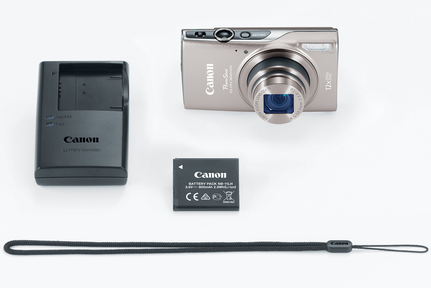 Canon PowerShot ELPH 360 HS Digital Camera (Silver) (Open Box)