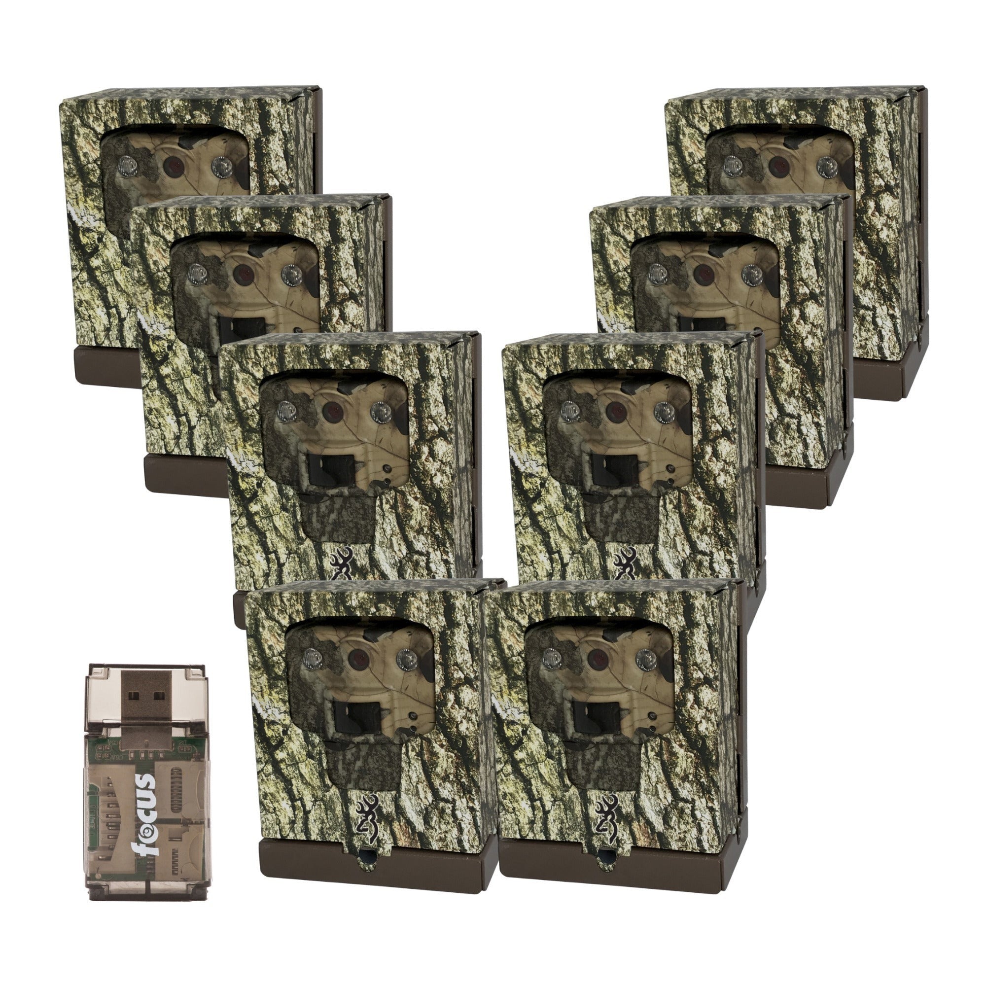Browning Trail Cameras Sub-Micro Security Box (8-Pack) Bundle with Card Reader