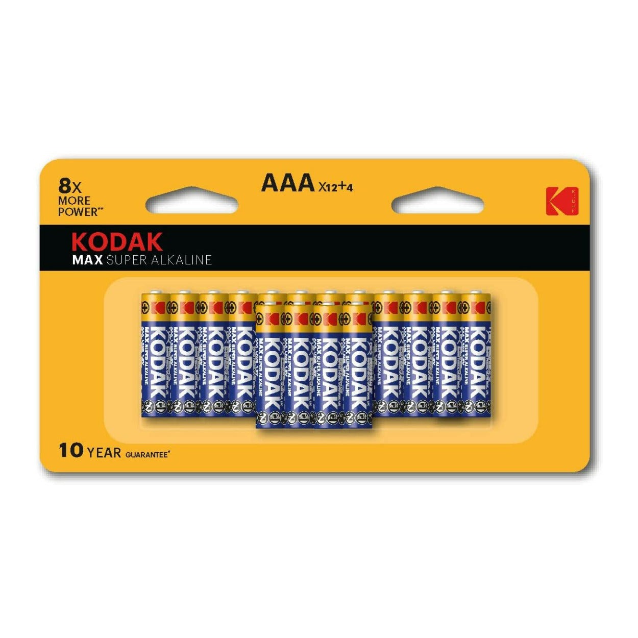 Kodak MAX Super Alkaline Leak-Proof AAA Batteries with 10-Year Shelf Life (16 Pack)