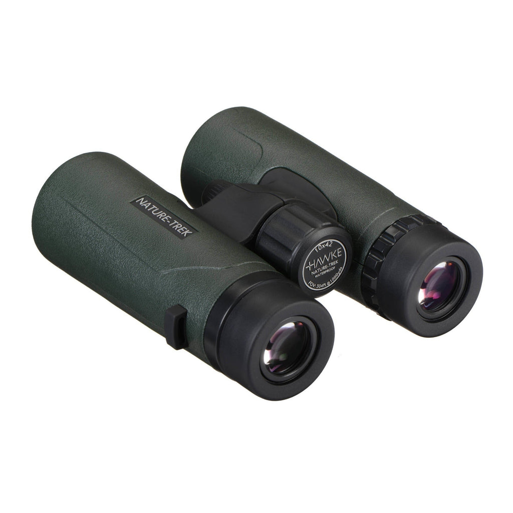 Hawke Sport Optics Nature-Trek 10x42 Binoculars with Harness Strap Bundle