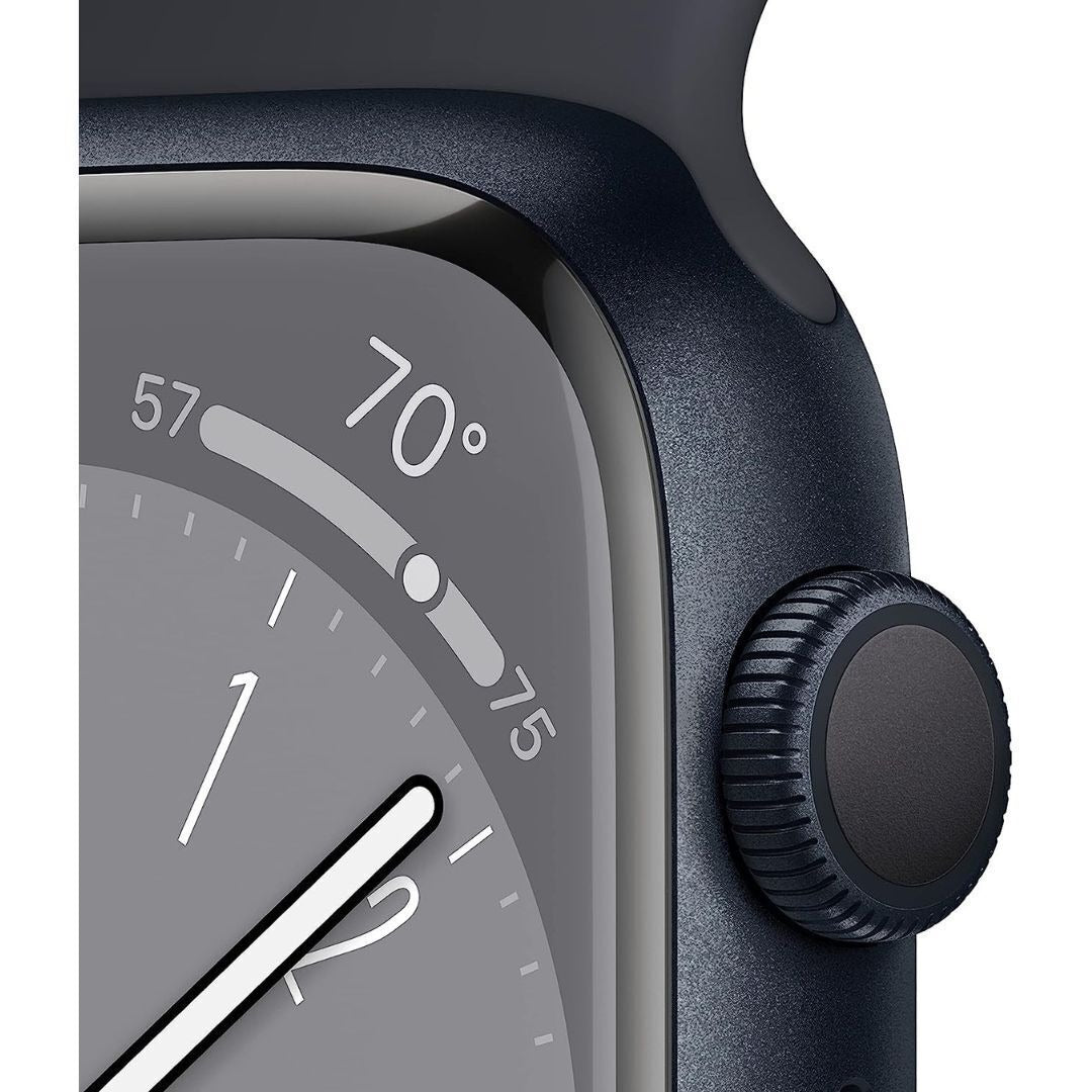 Apple Watch Series 8, 45mm (Midnight Aluminum Case, Midnight Sport Band) (Certified Refurbished)