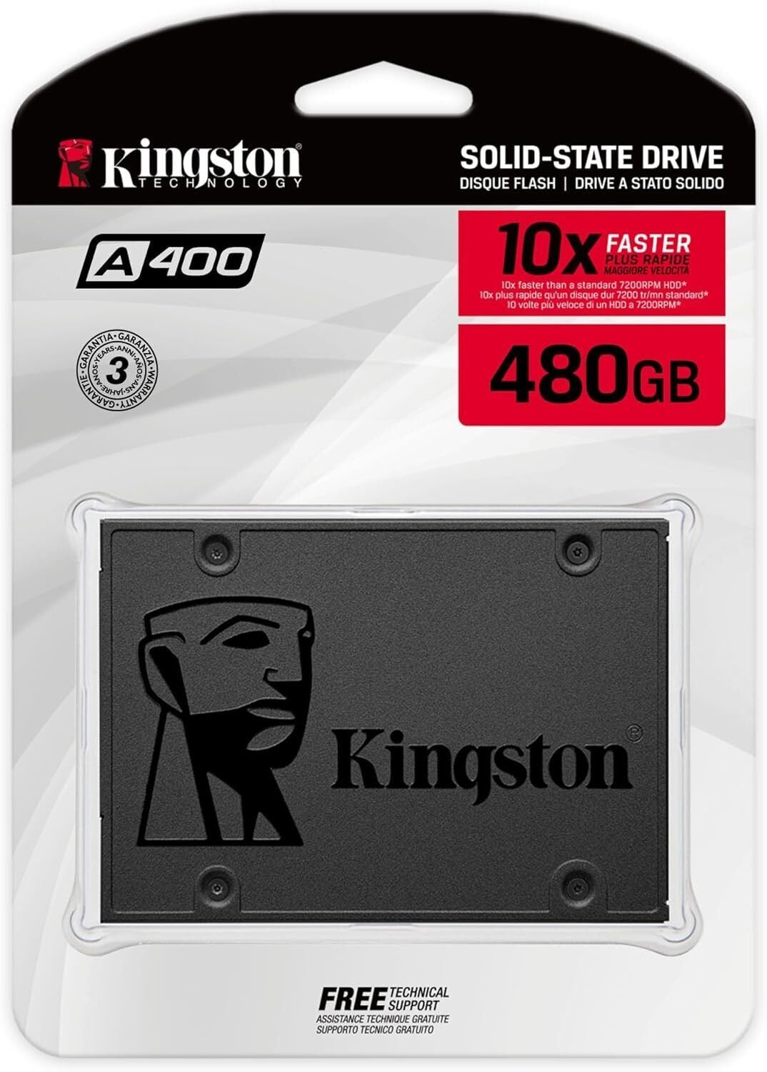 Kingston A400 480GB SATA III 2.5-Inch Internal SSD