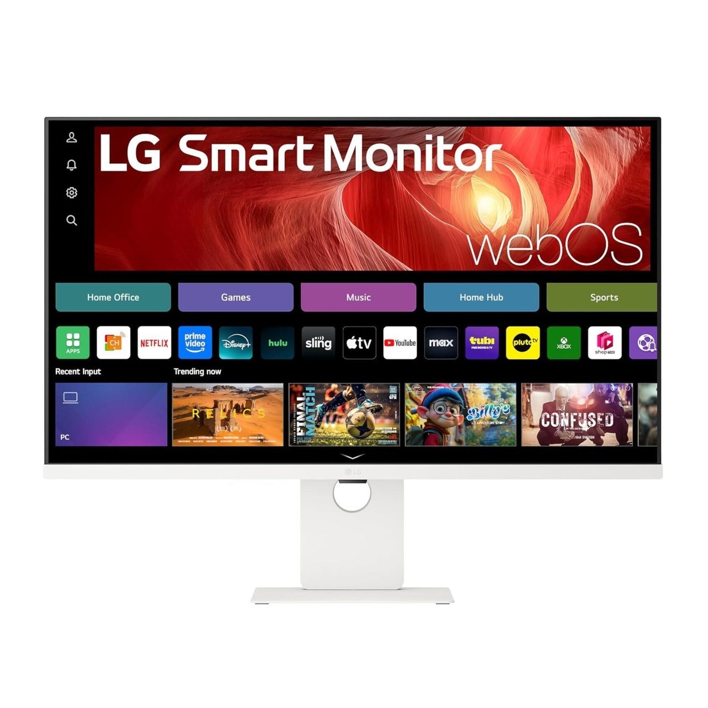 LG 37 Inch 4K UHD Smart Monitor IPS webOS AirPlay 2 Built-In Speaker (White)