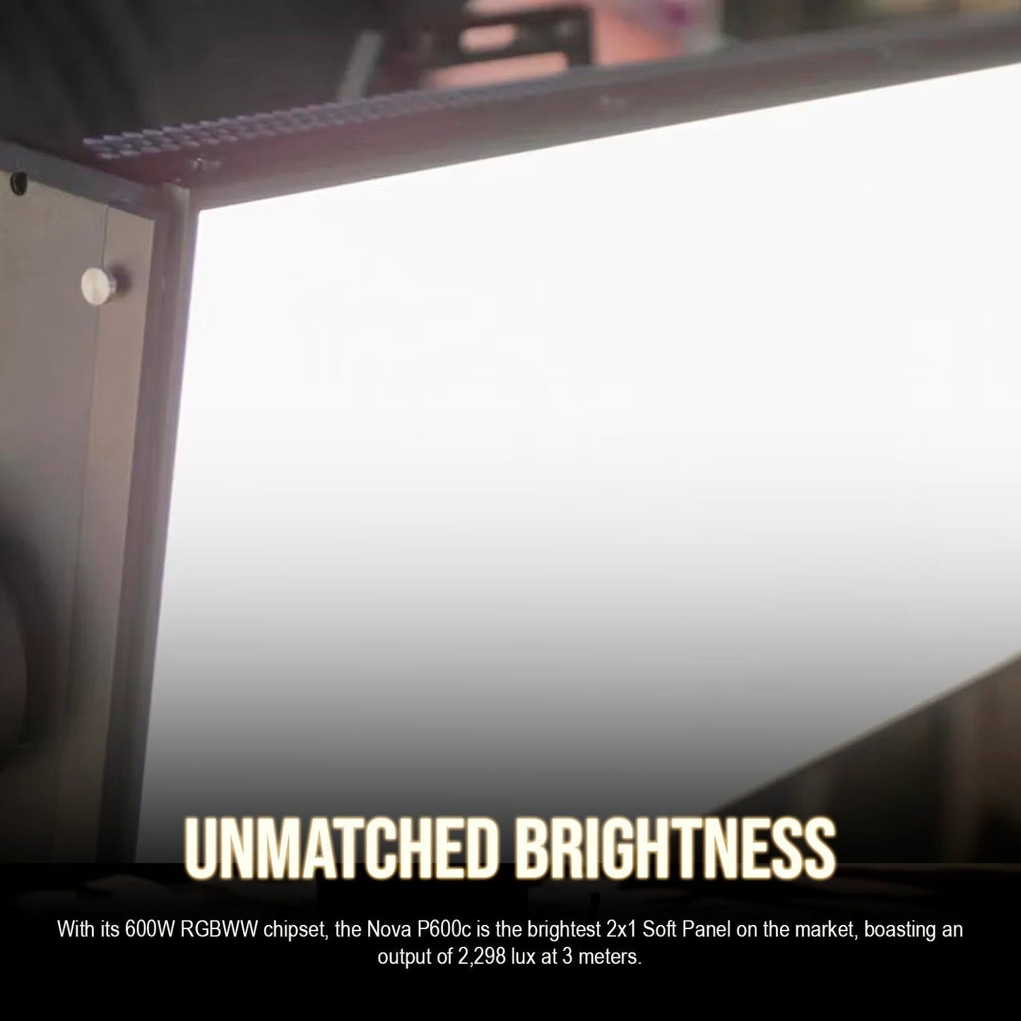 Aputure Nova P600C RGBWW LED Panel with Hard-Shell Case Kit with Dual Head Yoke and Barn Door Bundle