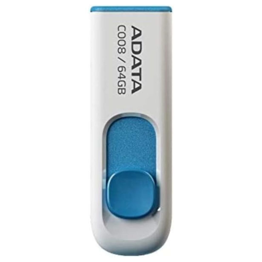 ADATA 64GB USB 2.0 Retractable Capless Flash Drive (Red)