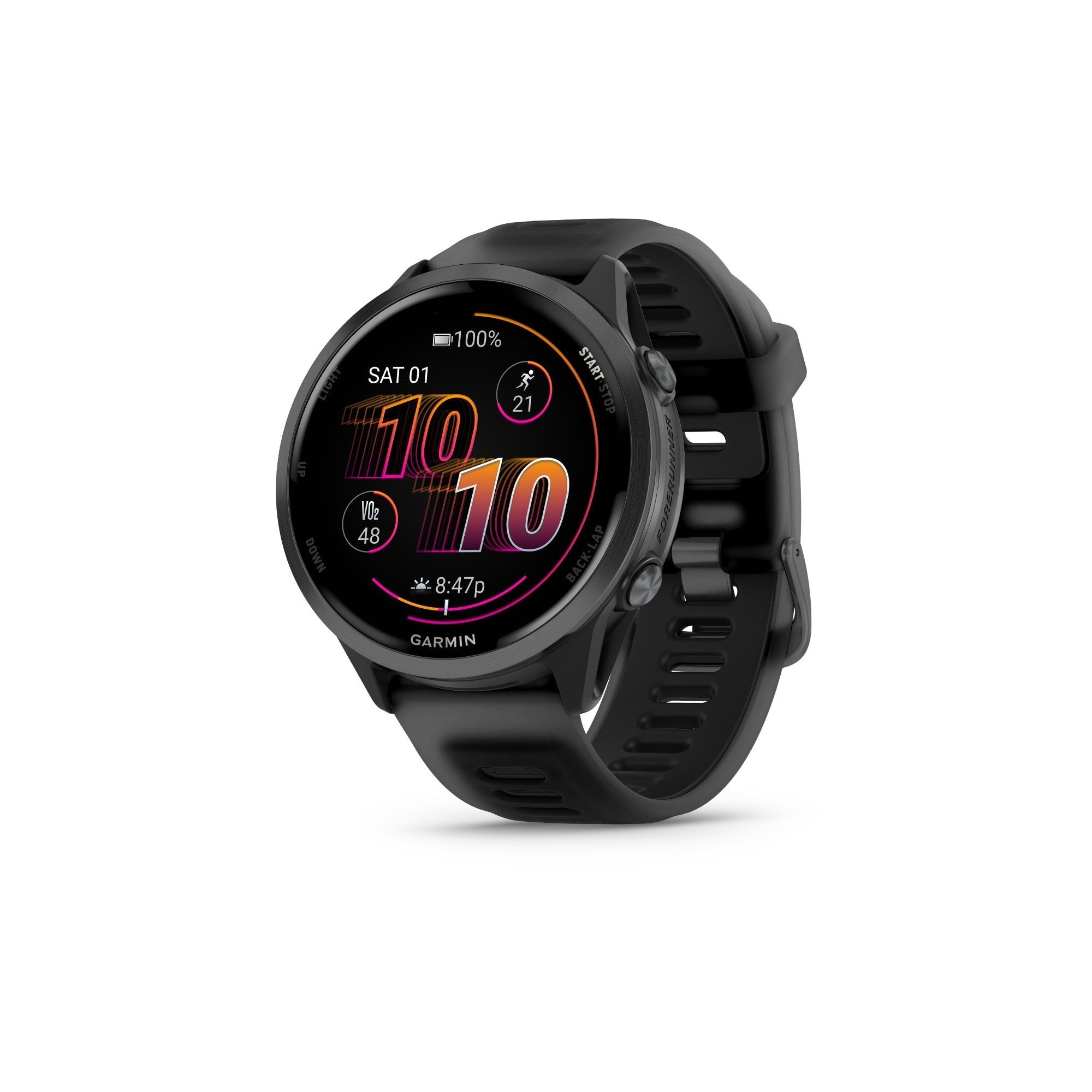 Garmin Forerunner 570 47mm Slate Gray Aluminum/Translucent Black Band Bundle