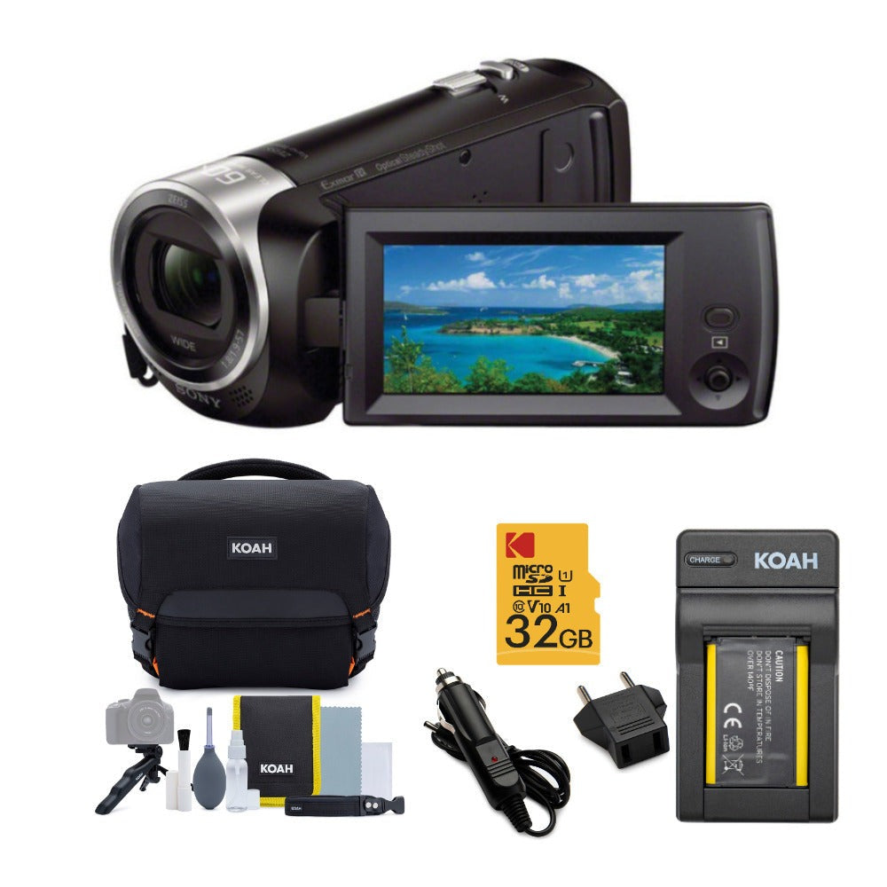Sony HD Handycam Camcorder (Black) with 32GB microSD Card and Accessory Bundle