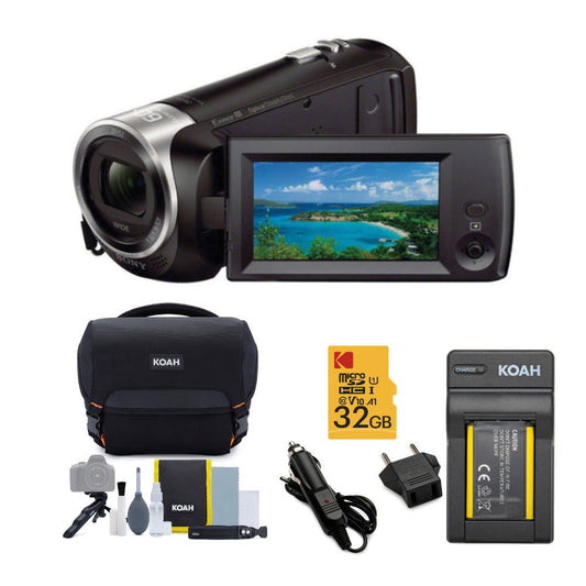 Sony HD Handycam Camcorder (Black) with 32GB microSD Card and Accessory Bundle