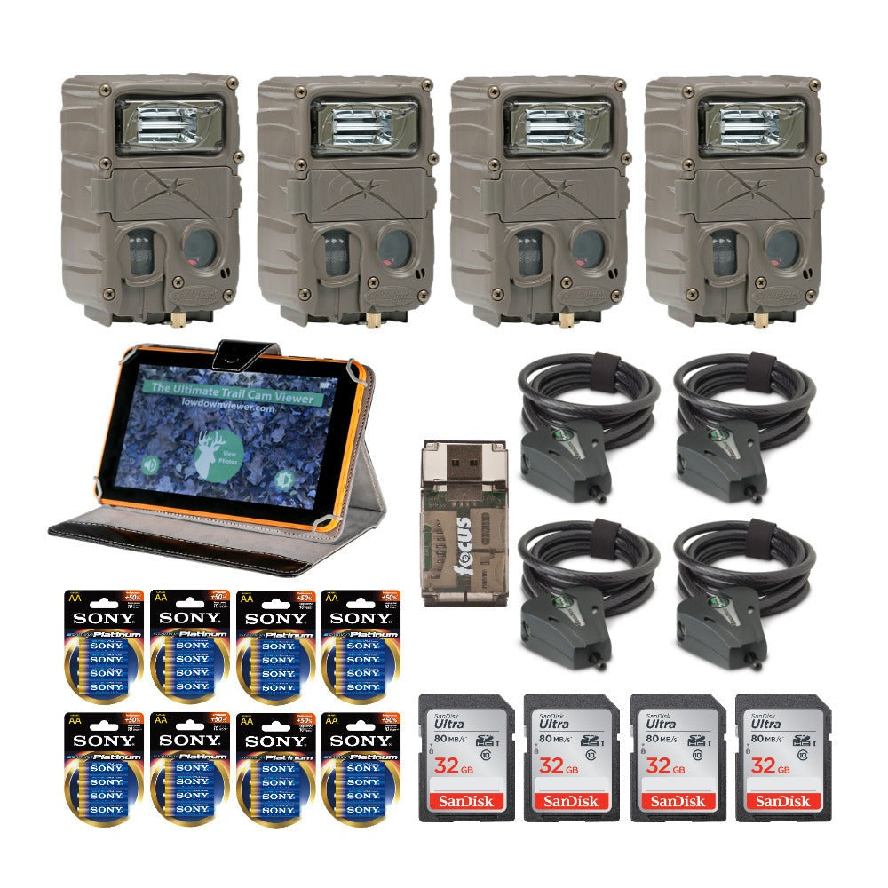 Cuddeback 20MP X-Change Color Day & Night Trail Camera Kit, 4-Pack Accessory Kit