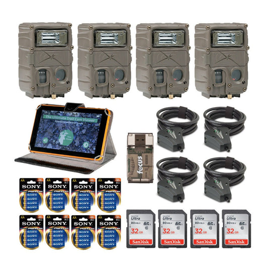 Cuddeback 20MP X-Change Color Day & Night Trail Camera Kit, 4-Pack Accessory Kit