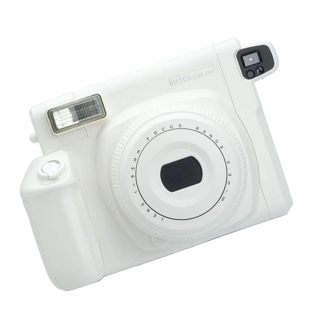 Fujifilm instax WIDE 300 Instant Camera with Close-Up Lens, and Flash and Brightness Control (White)