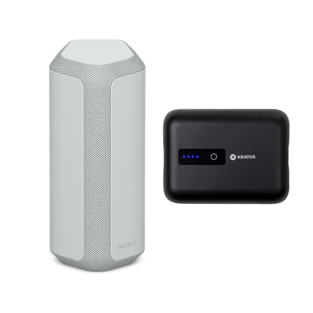 Sony SRS-XE300 X-Series Bluetooth Speaker (Gray) with 10,000mAh Power Bank