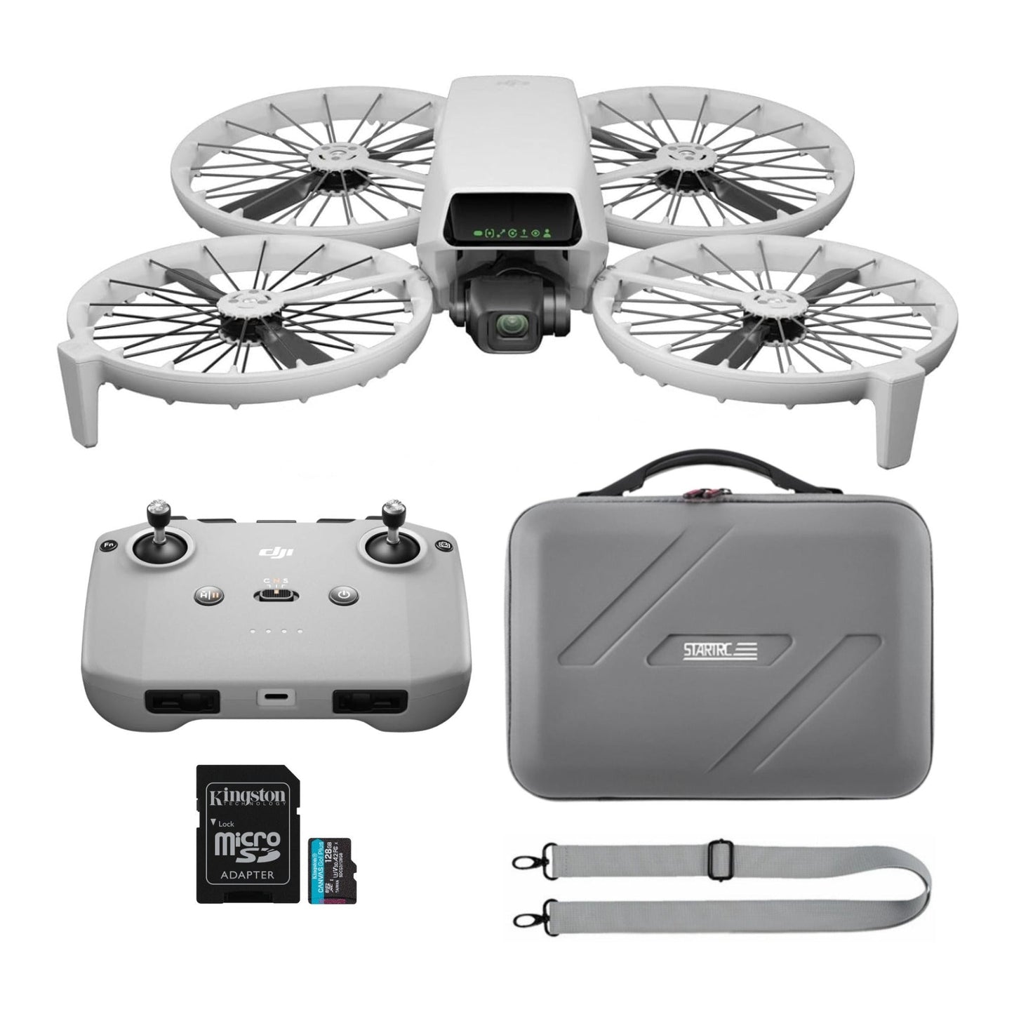 DJI Flip Mini Camera Drone with DJI RC-N3 Controller Bundle (3 Items)