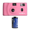 YASHICA MF-1 Snapshot Art 35mm Film Camera Set (Pink)