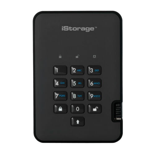 iStorage diskAshur2 USB 3.1 2TB Encrypted Portable HDD (Phantom Black)
