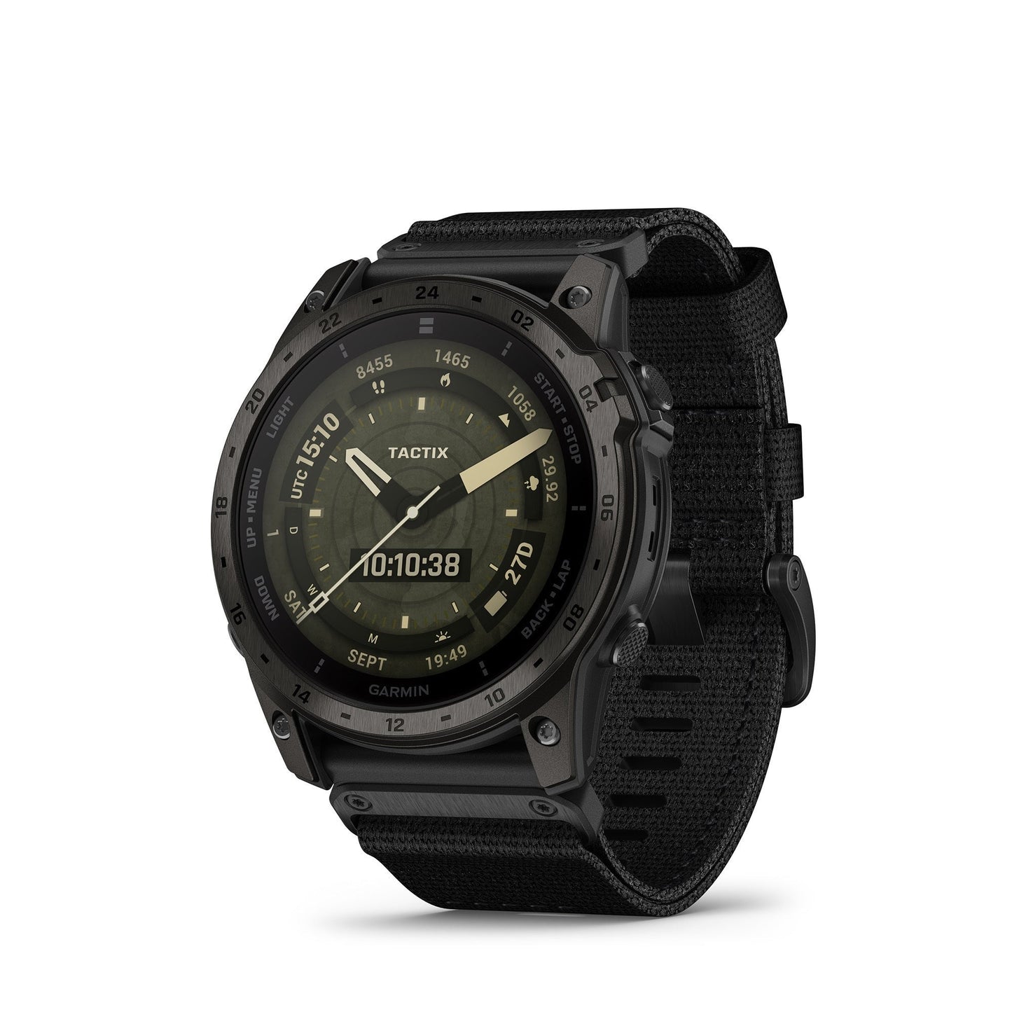 Garmin Tactix 7 AMOLED Edition Smartwatch (Black) with Portable Charger Stand and Port Plugs
