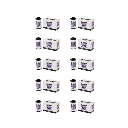 Ilford Delta 3200 Professional Black and White Print Film 35 mm, 36 Exposures (Pack of 10)