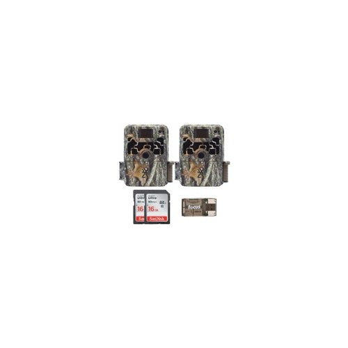 Browning Trail Cameras Dark Ops Extreme 16MP Game Camera (2-Pack) with Two 32GB SD Cards Bundle
