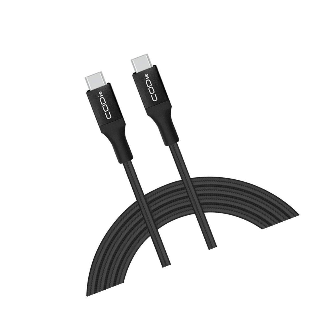 CODi 6-Feet Braided Nylon USB-C to USB-C Charge and Sync Cable with Aluminum Housings