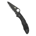 Spyderco Salt 2 Lightweight Knife with H-1 Corrosion Resistant Steel Blade and FRN Handle (Black)