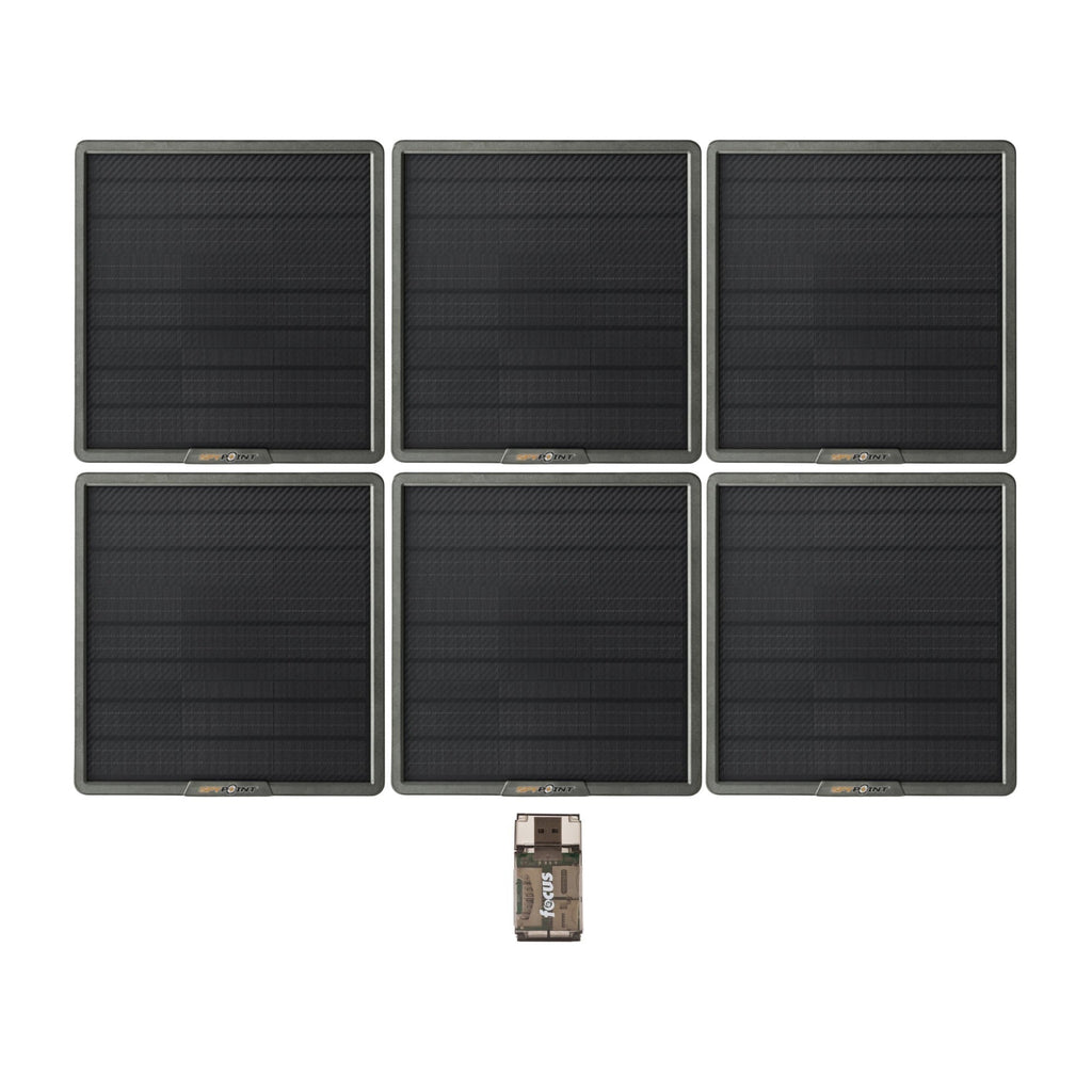 Spypoint 10-Watts Lithium Battery Solar Panel with 4 LED Charge Indicator and Card Reader Bundle