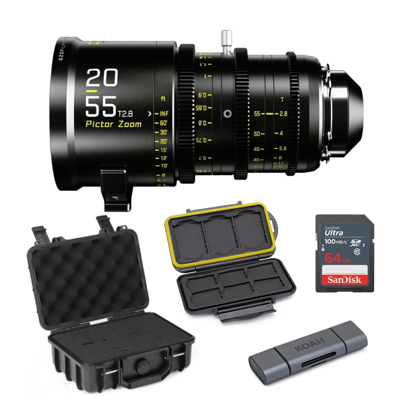 DZOFilm Pictor Zoom 20-55mm T2.8 Super 35 Parfocal Lens (PL Mount and EF Mount) Bundle