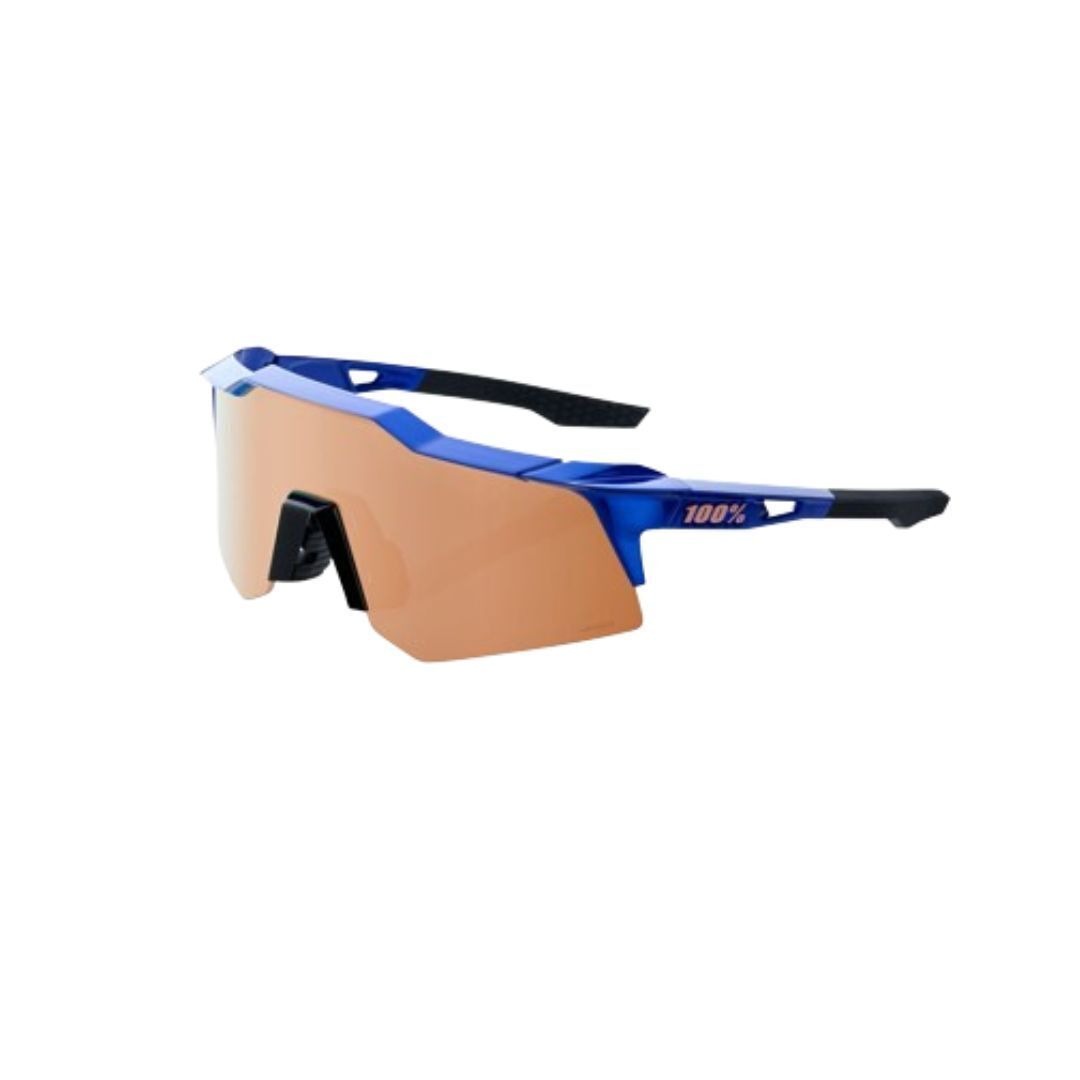100% Speedcraft XS Sunglasses Cobalt Blue HiPER Copper Lens