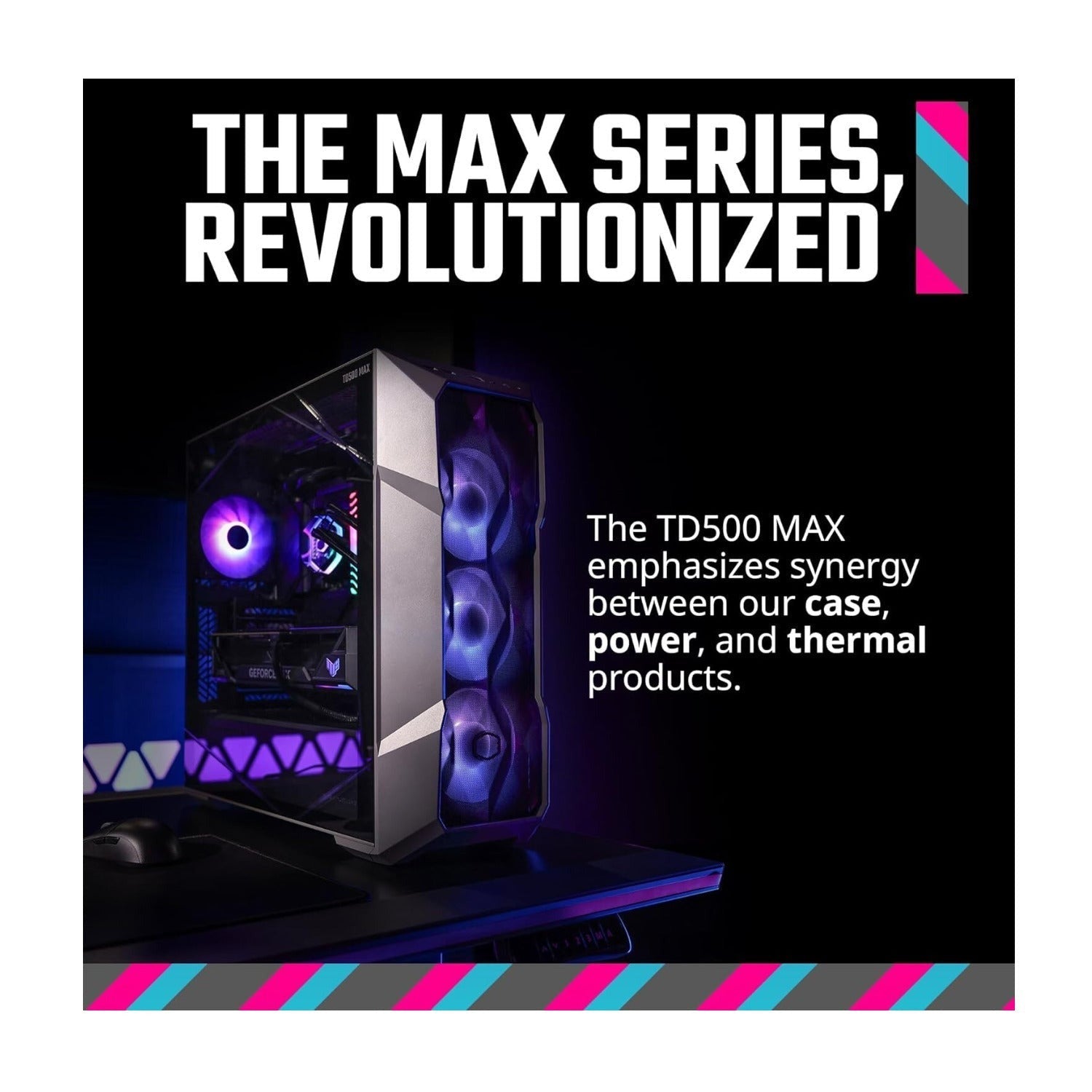 Cooler Master TD500 MAX ATX Mid-Tower PC Case with Atmos 360 MAX AIO Cooler