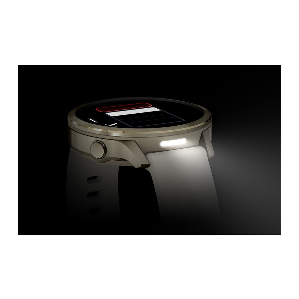 Garmin Venu 4 41mm AMOLED (Lunar Gold/Bone) GPS Smartwatch with Earbuds Bundle