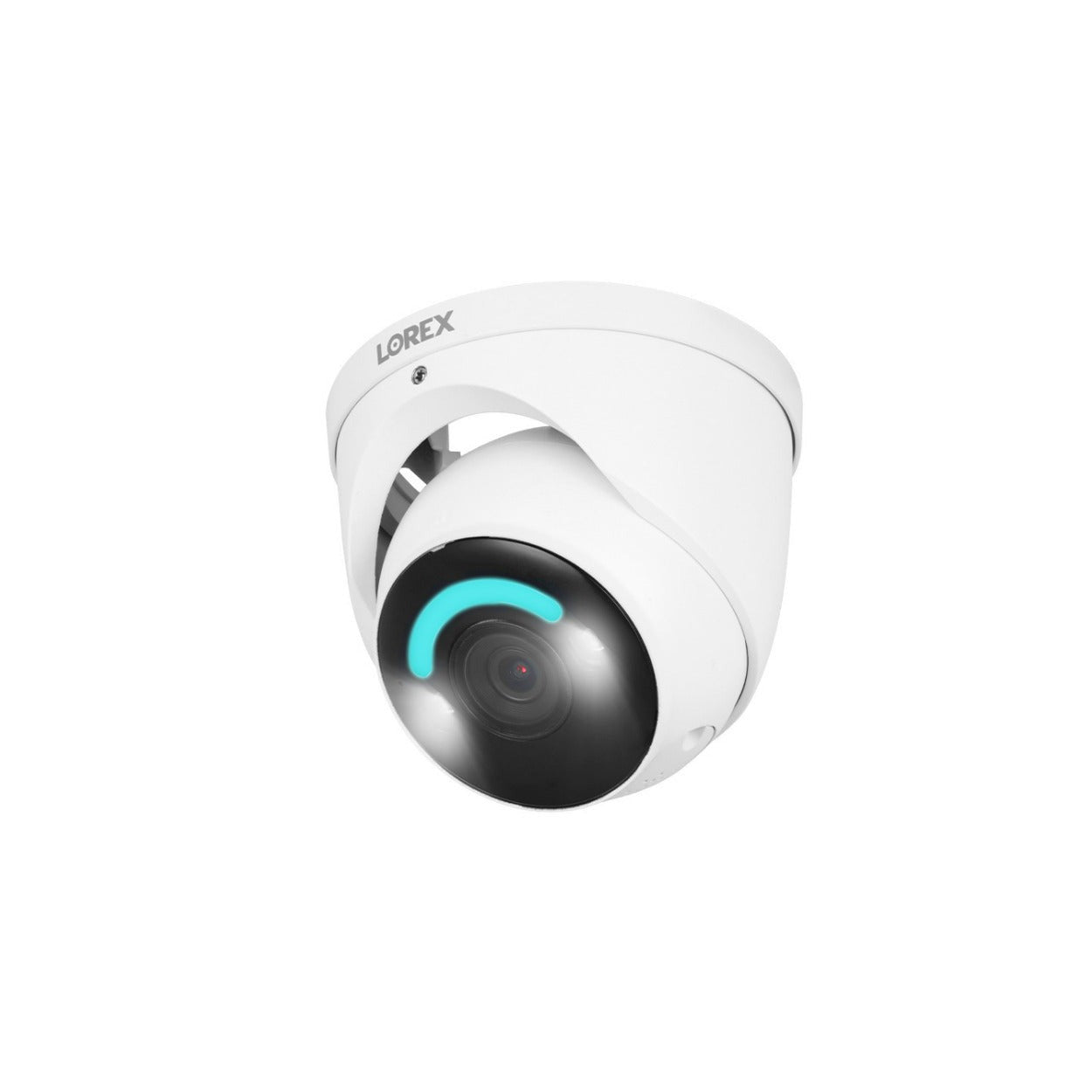 Lorex 4K Smart Security Lighting Deterrence Dome AI PoE IP Wired 8MP Two-Way Audio Camera (White)