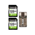 Kingston 128GB Canvas Select Plus UHS-I SDXC Memory Card with Card Reader Bundle