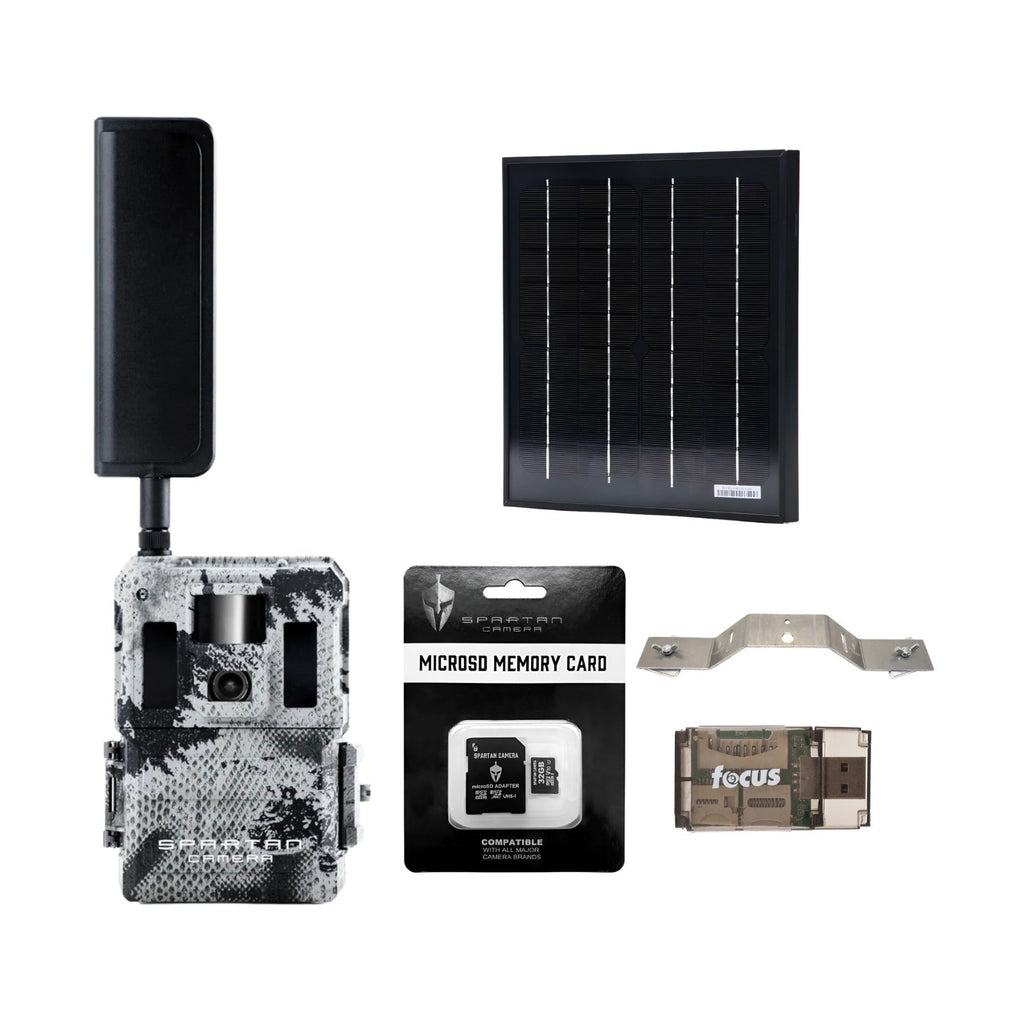 Spartan GoLive2 4G/LTE Trail Camera with Solar Panel and Accessories