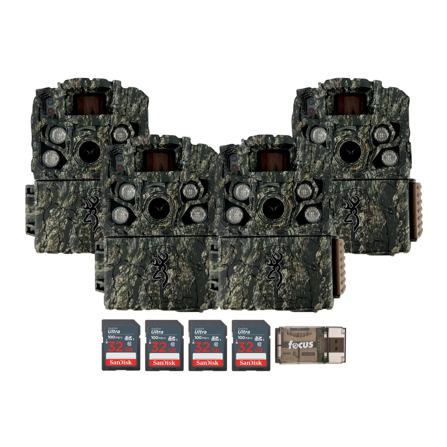 Browning Trail Camera - Strike Force FHDR 40MP (4-Pack) with Accessories Bundle
