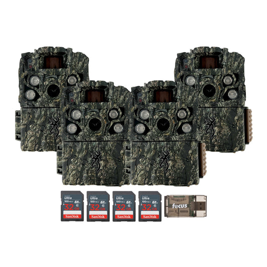 Browning Trail Camera - Strike Force FHDR 40MP (4-Pack) with Accessories Bundle