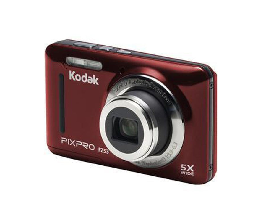 Kodak PIXPRO Friendly Zoom FZ53 (Red) with 16GB Memory Card Bundle