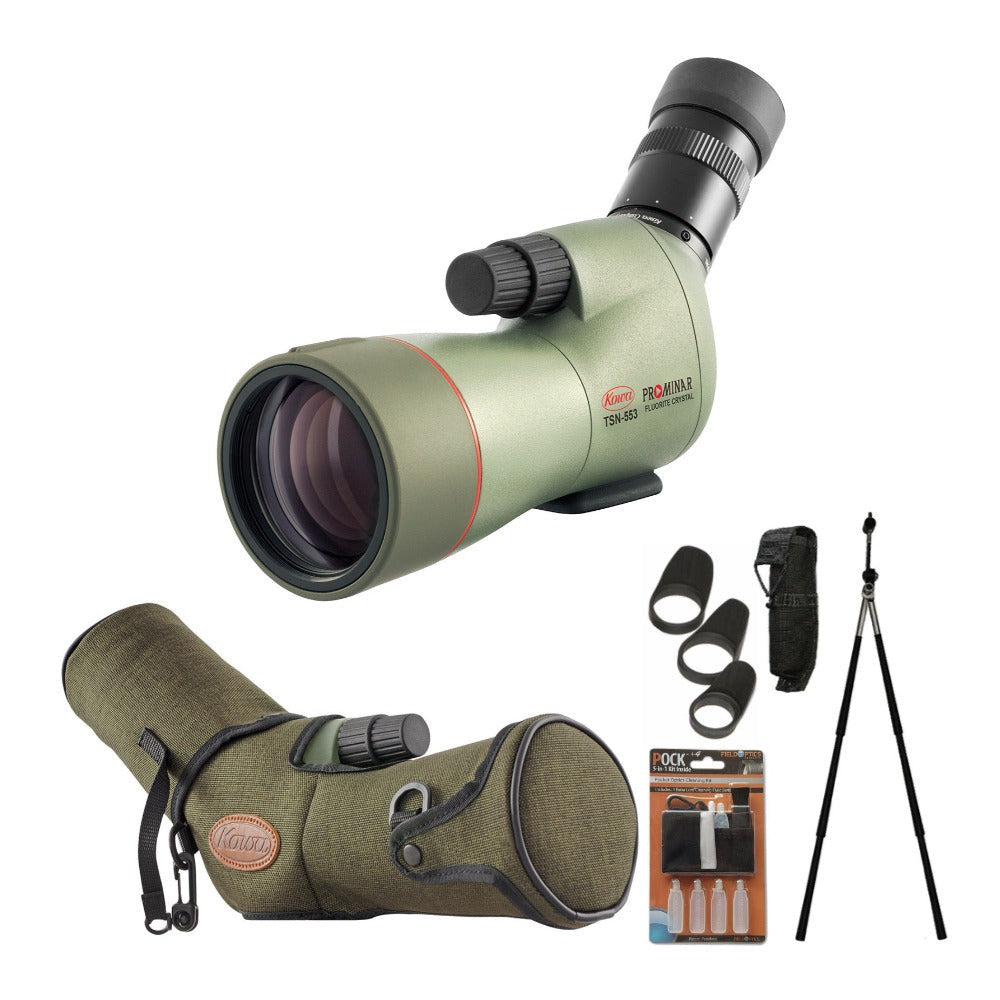Kowa 15-45x55 Fluorite Prominar Angled Spotting Scope with Stay-On Case Bundle