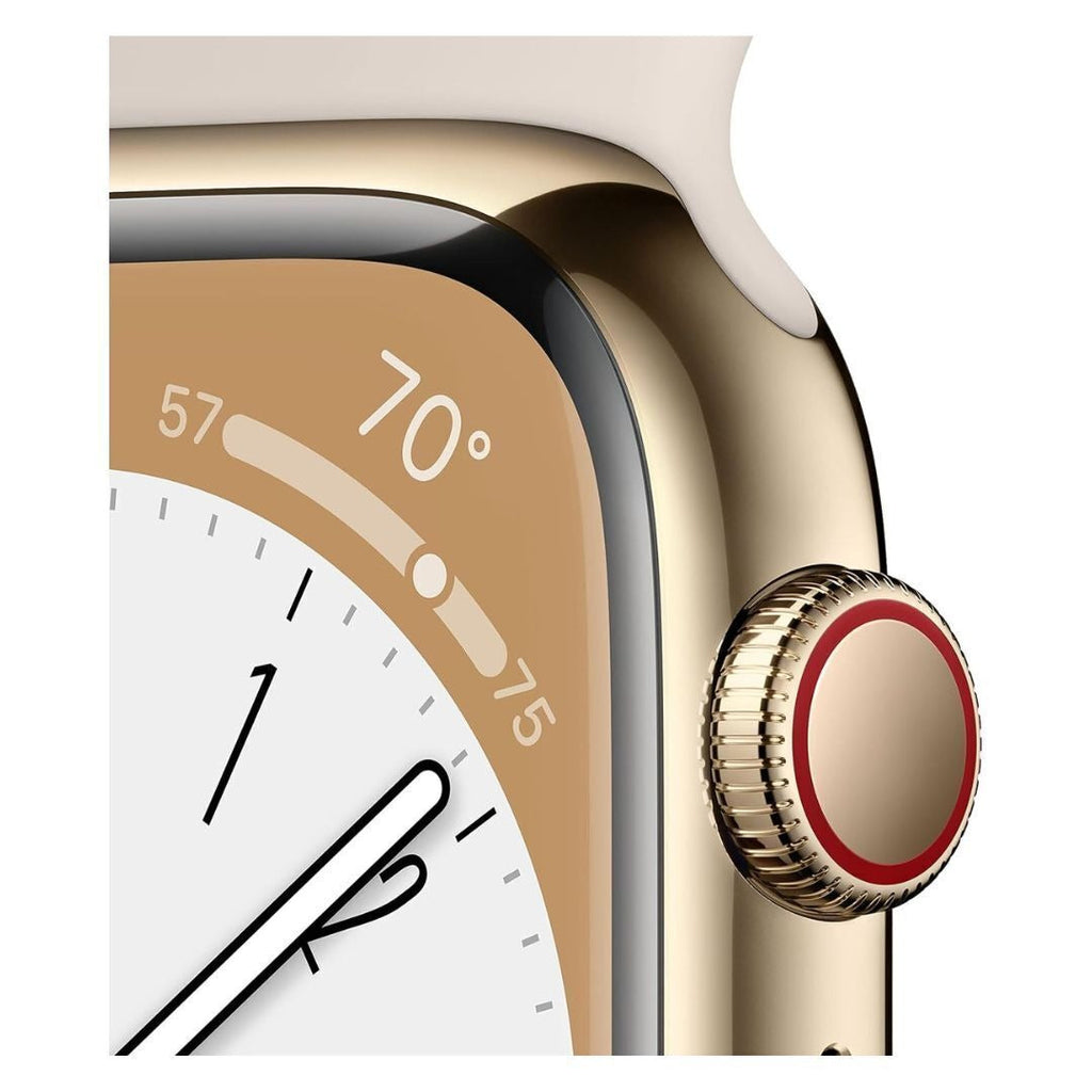 Apple Watch Series 8 (GPS + Cellular, 45mm) – Gold Stainless Steel Case, M/L Band (Used)