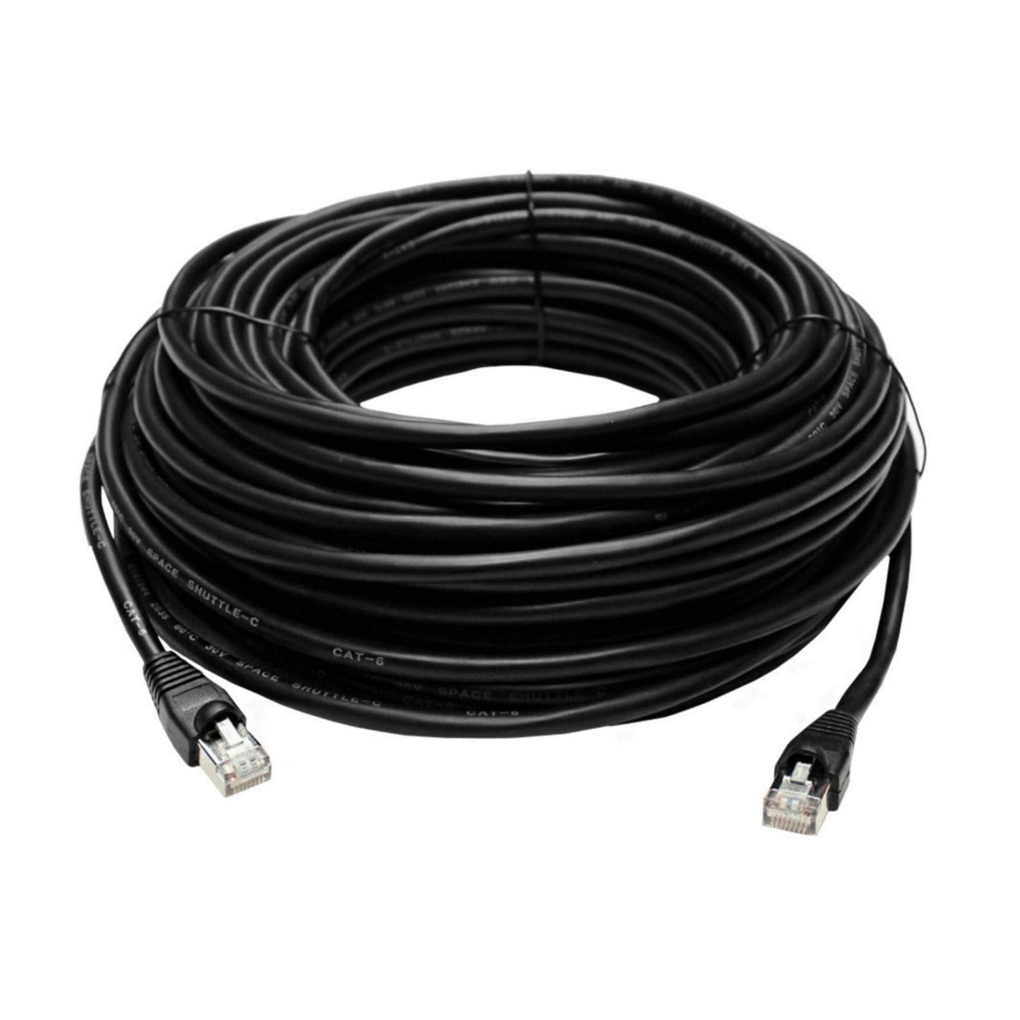 Lorex 200-Feet CAT6 Waterproof, and Fire-Resistant Cable (Black) 2-Pack