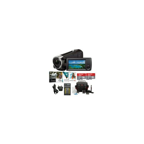 Sony HDR-CX405 Handycam Camcorder with Two 32GB Cards and Li-ion Battery Bundle