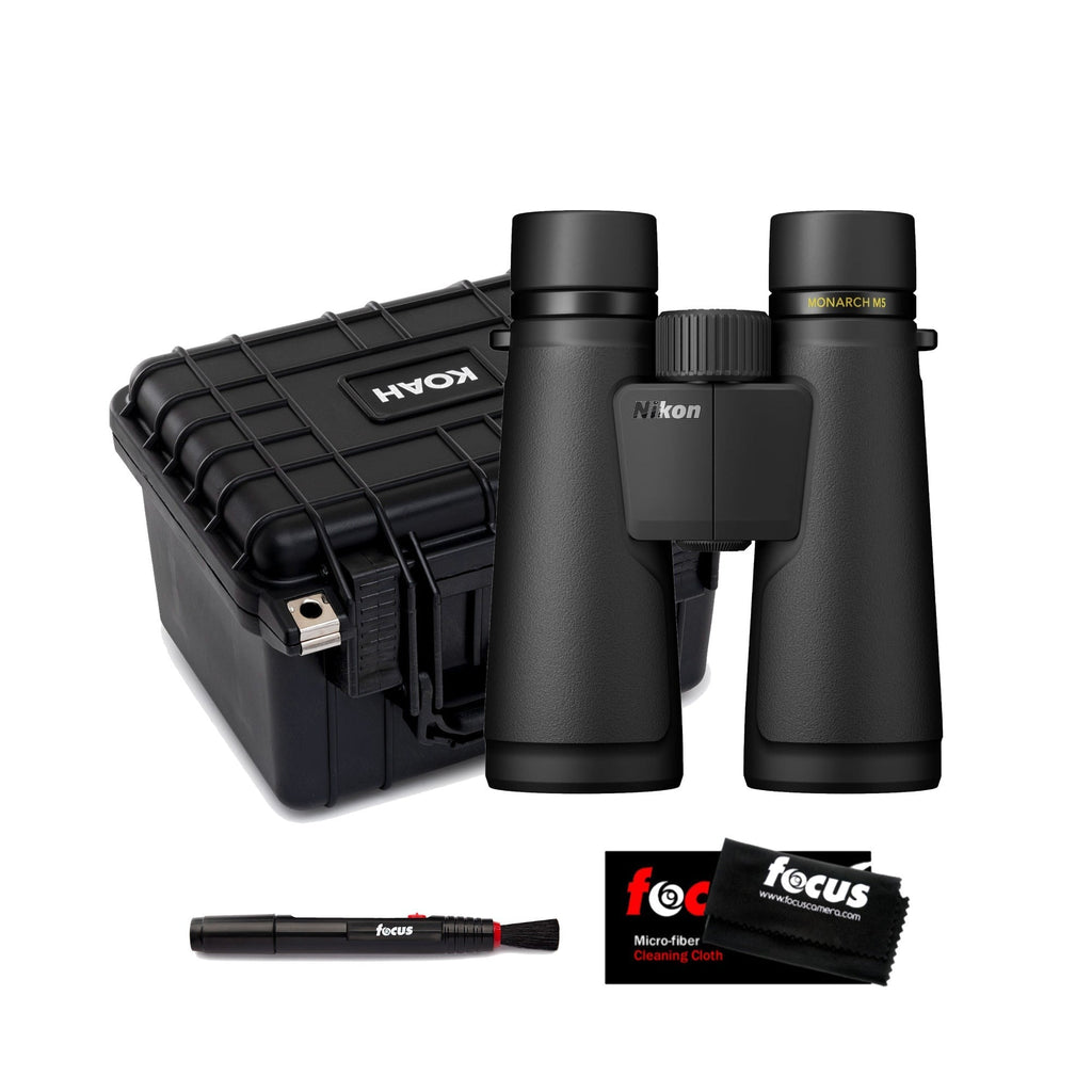 Nikon Monarch M5 12X50 Binoculars (Black) with Hard Carry Case and Cleaning Kit