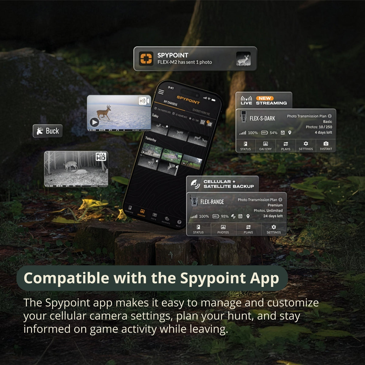 Spypoint FLEX-RANGE Cellular Trail Camera with 40MP and Rugged Exterior