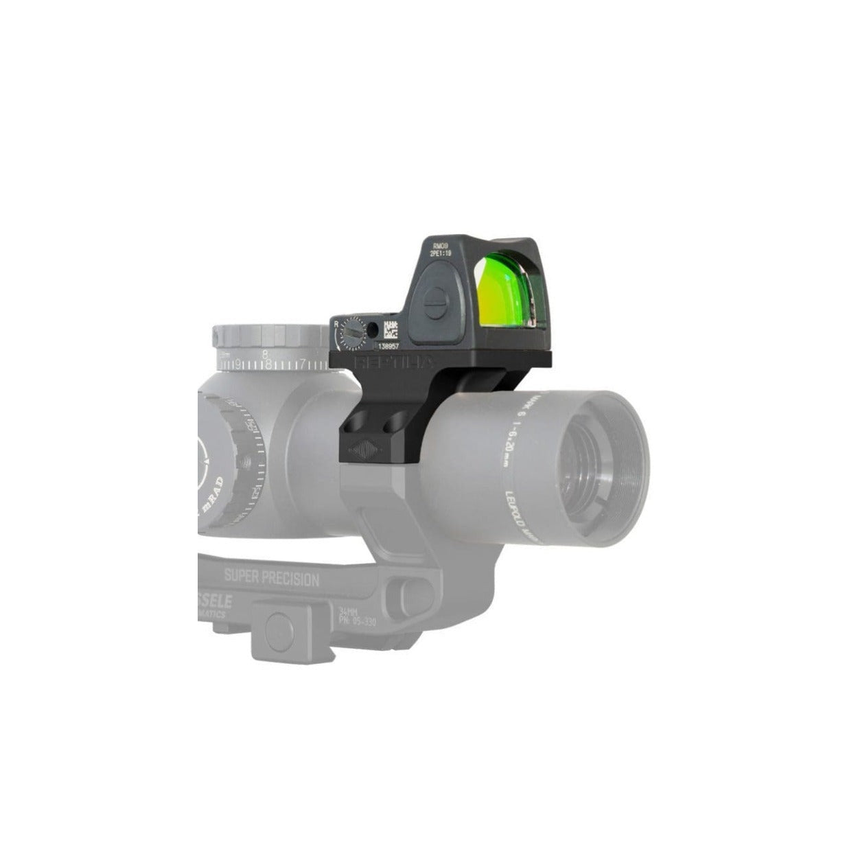 Reptilia AUS 34mm 39mm Scope Mount Hardcoat Anodized (Black) Bundle with ROF-90 & Bubble Level