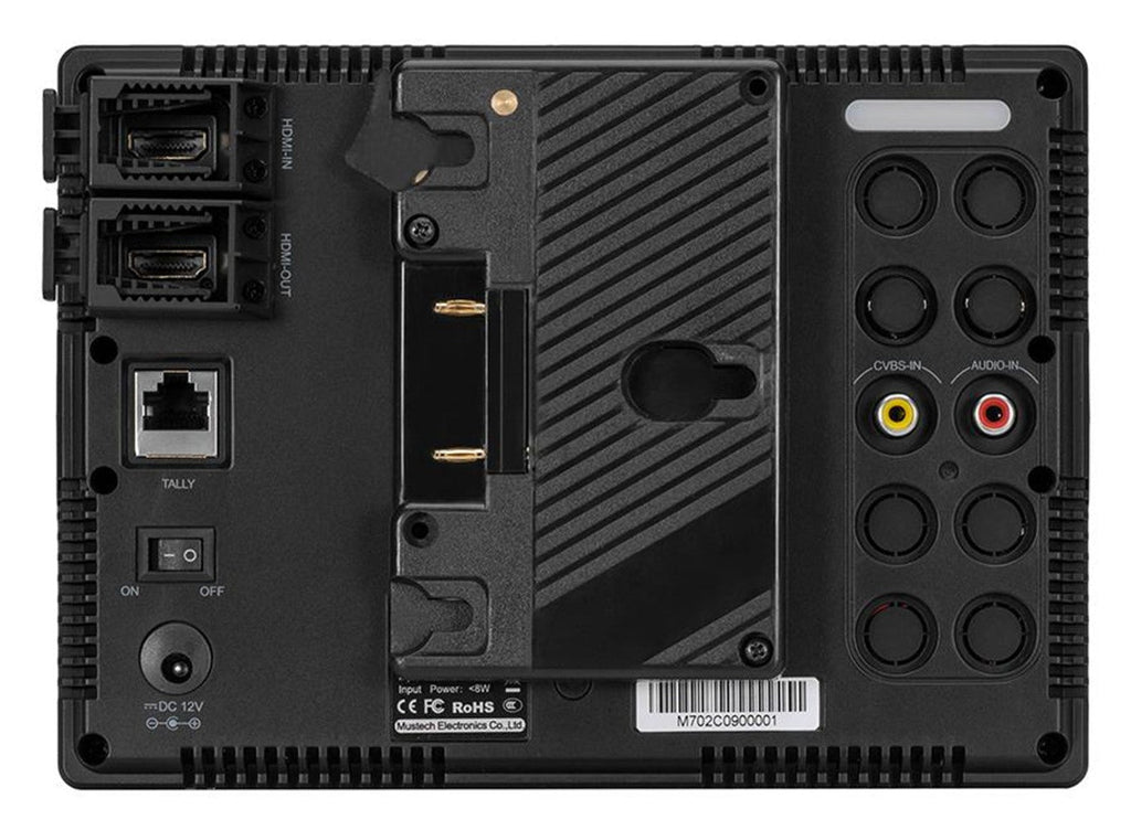 MustHD 7" 1920x1200 Full HD HDMI Field Monitor for Professional Videographers