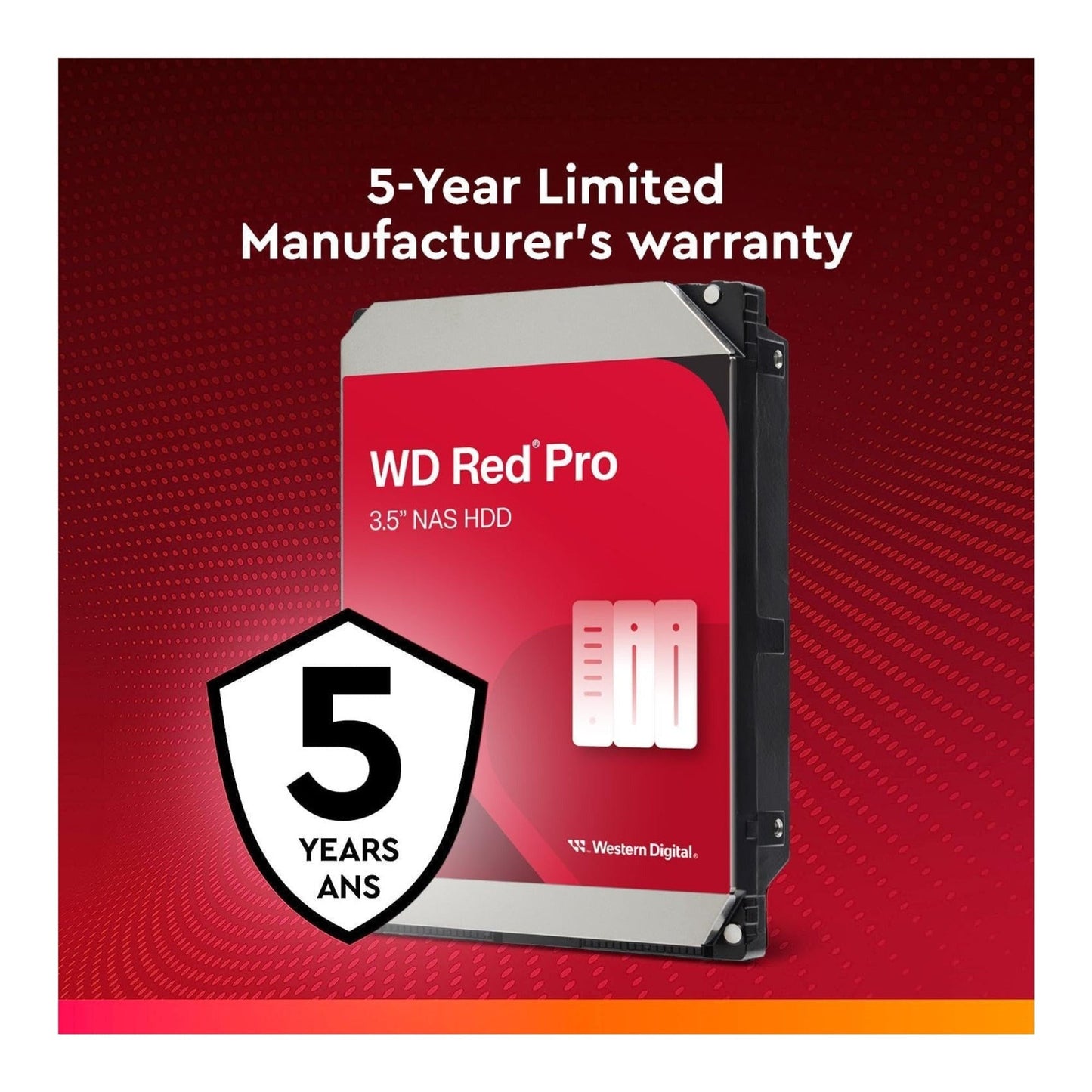 Western Digital 16TB WD Red Pro NAS Internal Hard Drive - 7200 RPM, SATA 6Gb/s
