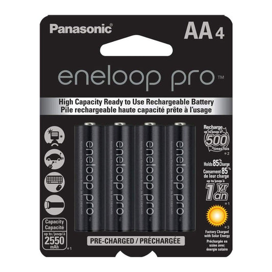 Panasonic BK-3HCCA4BA Eneloop Pro AA High Capacity Ni-MH Rechargeable Batteries