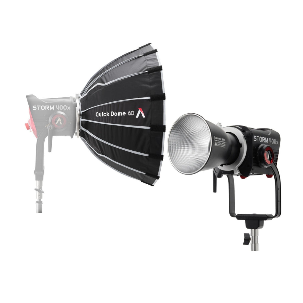 Aputure STORM 400x Tunable White LED Monolight (Gold Mount) with 24-Inch Softbox