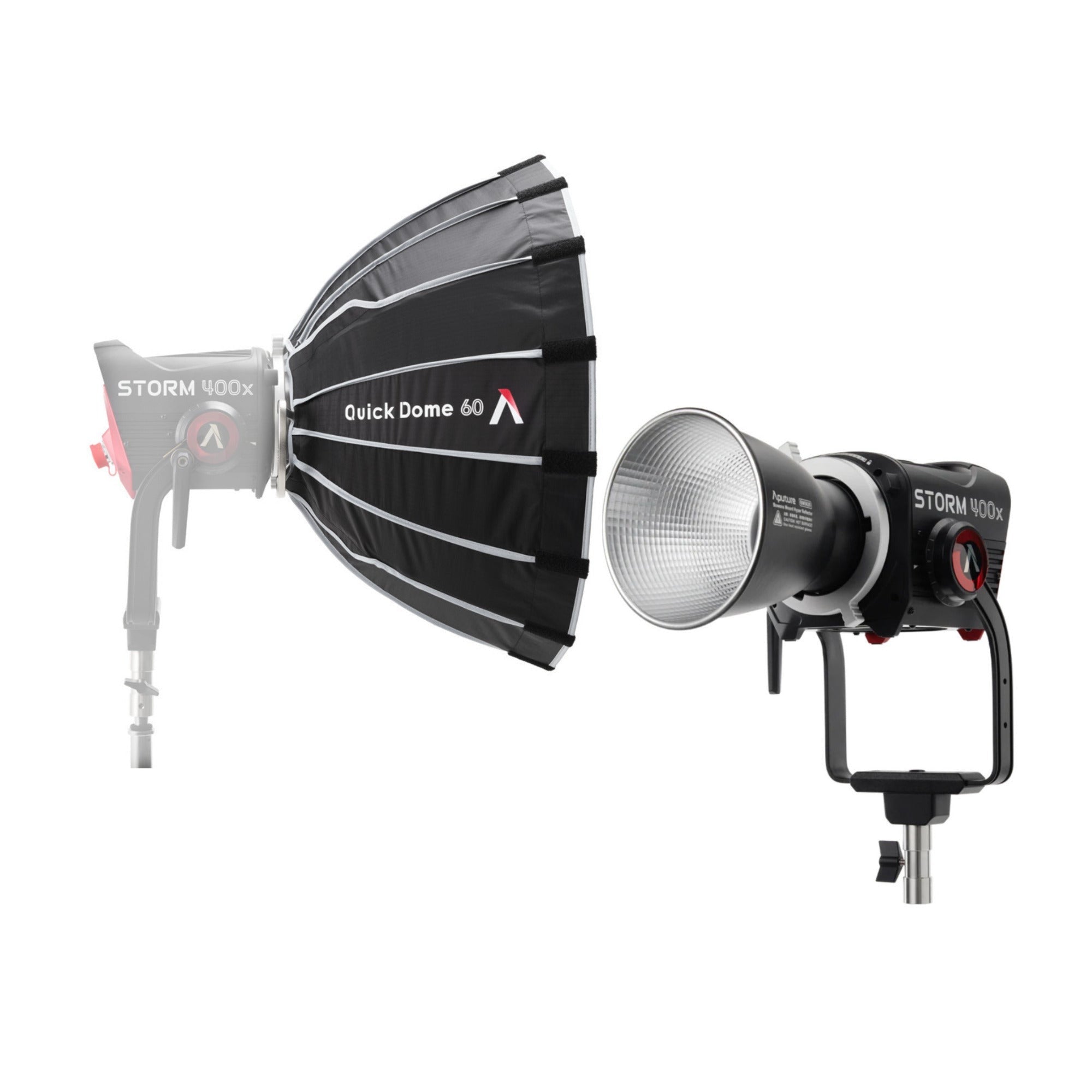 Aputure STORM 400x Tunable White LED Monolight (Gold Mount) with 24-Inch Softbox