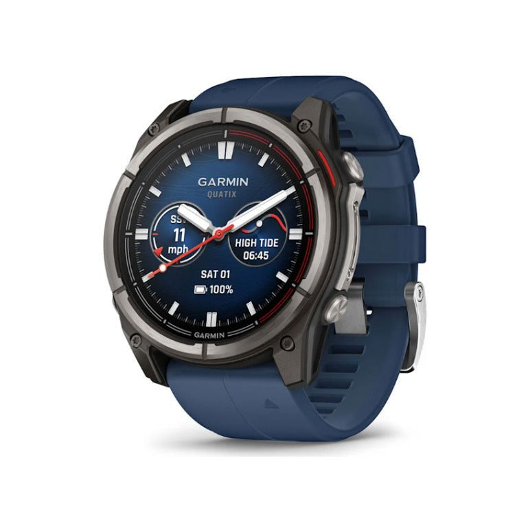 Garmin quatix 8 AMOLED Marine GPS Smartwatch (51mm, Titanium/Captain Blue) (Used)