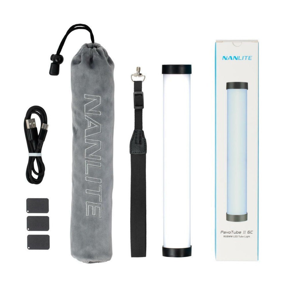 Nanlite PavoTube II 2' 15C RGB LED Tube Light (2-Light Kit) Bundle